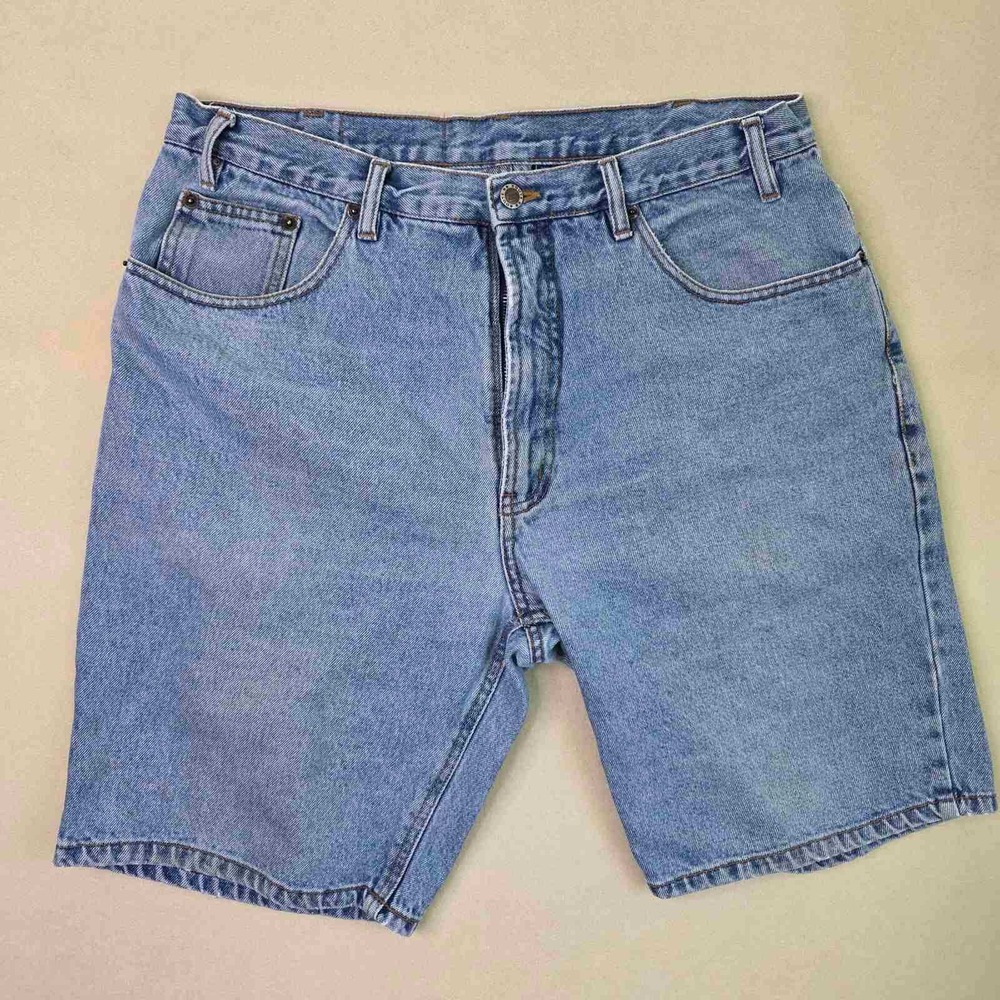 Route 66 Denim Shorts Men's Size 36 Relaxed Fit Light Wash Blue Cotton Casual